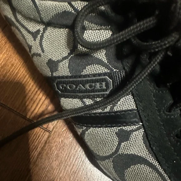 Coach Black Textured Sneakers - Picture 6 of 7